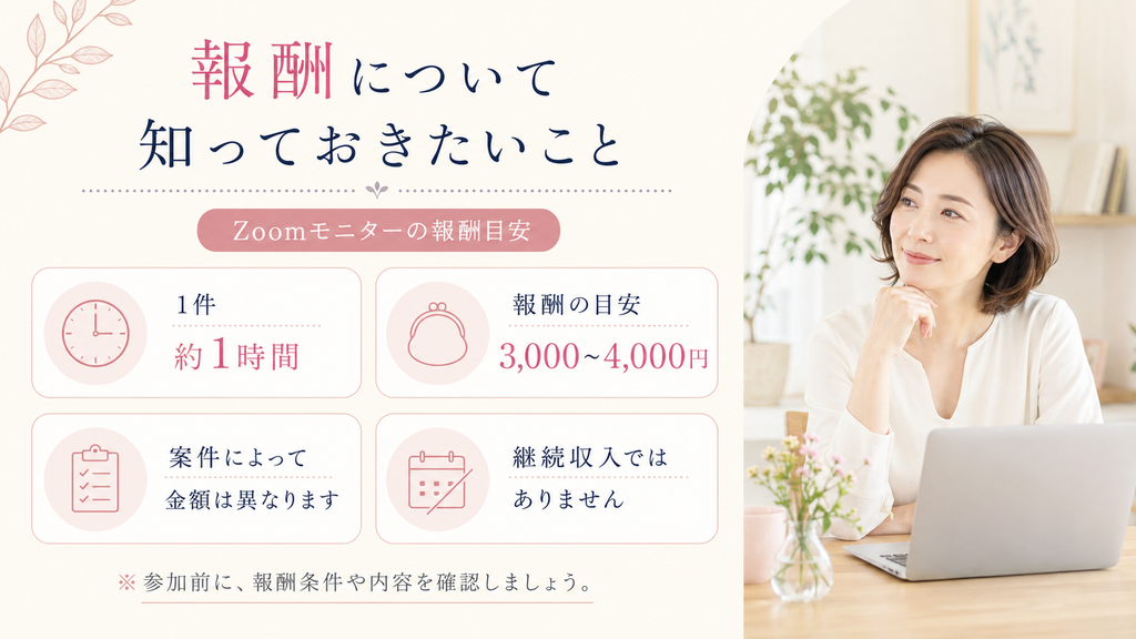 Zoomモニターの報酬目安と確認ポイント